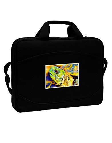 TooLoud Menacing Turtle Watercolor 15" Dark Laptop / Tablet Case Bag