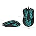 HAVIT HV-MS672 3200DPI Wired Mouse, 4 Adjustable DPI Levels, 800/1200/2400/3200DPI, 7 Circular & Breathing LED Light, 6 Buttons (Black)