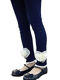 Zhuannian Little Girls Bowknot Lace Leggings