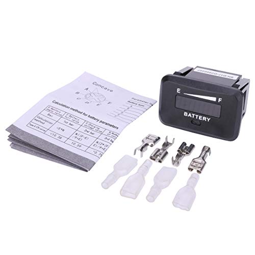 SEARON 48V Volt LED Battery Level Indicator Meter Gauge for EZGO Club Car Yamaha Golf Cart Forklift ATV Motorcycle Marine Van Vehicle.