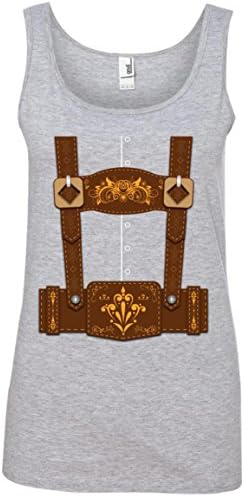 Oktoberfest Funny Lederhosen Bavarian Women Cotton Tank Top
