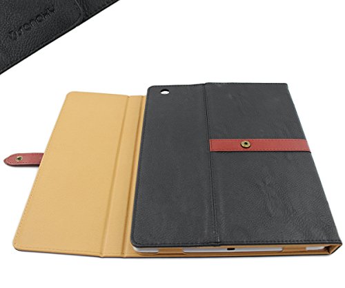 SANOXY Folio Stand PU Leather Case Cover with Auto Sleep/Wake Feature with Buckle Belt (Black)
