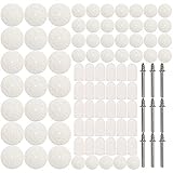 Felt Polishing Wheel, ZFE 88pcs Wool Felt Polishing Pad & Polishing Wheel,Point & Mandrel Kit For Dremel Rotary tools