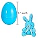 12 Pieces Easter Eggs Filled with Mini Toys - Perfect As Party Favors, Easter Egg Hunt Supplies - Different Plush Toy Filled 3.15'' DIY Colorful plastic eggs