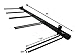 StoreYourBoard Lone Peak Ski Storage Rack, Wall Mount Organizer Holds 5 Pairs of Skis and Poles, Supports 300 lbs, 46 in x 8 in x 3.5 in