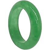 ZZ ZINFANDEL Jade Ring for Women - Good Luck Green Jade Jewelry Size 5-10