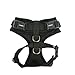Authentic Puppia RiteFit Harness with Adjustable Neck, Black, Large