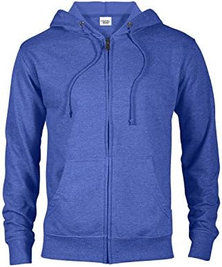 Casual Garb Hoodies for Men Lightweight Fitted Heather French Terry Full Zip Hoodie Hooded Sweatshirt