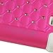 Fosmon HYBO-SD Series PC + Silicone Hybrid Bumper Bling Case for Samsung Galaxy S4 S IV / I9500 (Hot Pink/White)