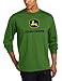 John Deere mens Trademark Logo Core Long Sleeve Tee,Green,Large