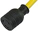 Conntek P515L530 1-Feet Generator Adapter 15-Amp U.S Plug to 30-Amp Locking Female Connector L5-30R, 125 Volts, Male-to-Female Connector, Yellow