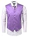 Mens 3 Pieces Solid Tuxedo Vest NeckTie and Handkerchief Set(28 Colors, XS-4XL)