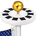 GRDE Solar Flag Pole light 30 LED Flagpole Downlight Lighting Night Light for 15 to 25 Ft Top