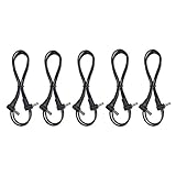 (5) Pack 3 foot Right Angle DC Power 5.5mm x 2.1mm Patch Cables Wire Male Male