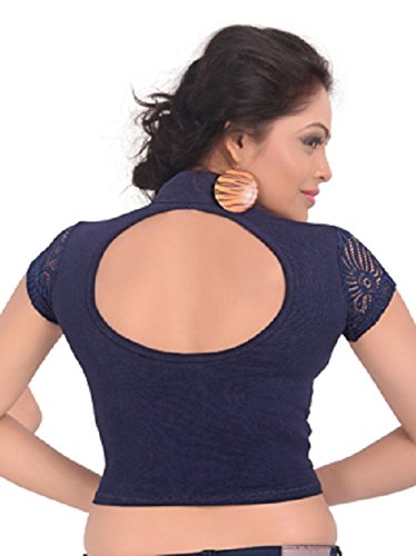 Vibes Designer Full Stitched Stretchable free size Saree Blouse (With Half Sleeve) - Image 3