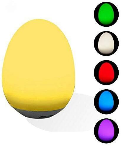 Night Lights for Kids, QUIMOOZ Baby Nursery Bedside Night Lamp Portable Cute USB Rechargerable 7-Color Changing Breathing Touch Sensor Silicone Egg Led Nightlights for Girls Boys Toddler
