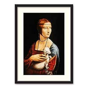 Black Framed Canvas Wall Art Famous Painting Home Artwork Decoration for Living Room, Bedroom - 23x31 inches