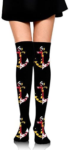 GYANG Thigh High Socks Anchors Outa Maryland Women's Over The Knee High Leg Wamers Girls Winter Warm Crochet Stockings