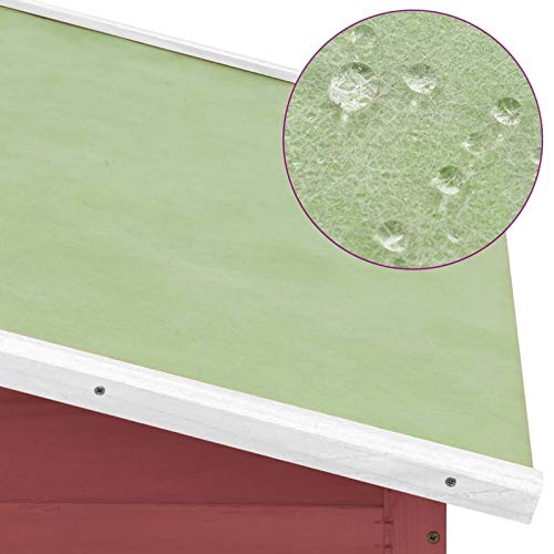 Tidyard Holz-Hühnerstall Nistkasten Hühnerhaus Hühnervoliere,Hühnerkäfig 191 x 67 x 117 cm aus massivem Tannenholz Mit Kippdach,rutschsicheren Rampe für den leichteren Zugang zum Obergeschoss – Bild 4