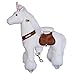 PonyCycle Official Ride On Unicorn No Battery No Electricity Mechanical Unicorn White Small for Age 3-5