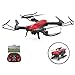 SZJJX RC Drones Foldable Remote Control Wifi Quadcopter FPV VR Helicopter 2.4GHz 6-Axis Gyro 4CH with Adjustable Wide Angle 2MP HD Camera RTF SJ60 (Red)
