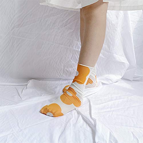 image for Qiujold Socks Womens ladies Translucent Hosiery Stretch Sheer Mesh Soc