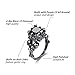 Women Skull Rings Gothic Jewelry (Purple CZ, 6)