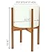 Fox & Fern Bamboo Plant Stand — 10 Inch Fixed Size Mid Century Plant Stand for Indoor Planters; Raised Flower Pot Holder for Indoors; Plug In Design; Two Height Options; Easy to Assemble - Bamboo