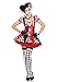 Leg Avenue Women's 3 Piece Harlequin Clown Costume