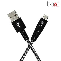 Boat Rugged v3 Extra Tough Unbreakable Braided Micro USB Cable 1.5 Meter (Black)