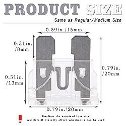 (20 pcs) 25 Amp Standard Blade Fuse, 25A Automotive
