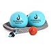 HolisticFit Massage Balls Set with Free Hands and Feet Mini Ball. Yoga Pilates Therapy Rubber/Silicone Balls for Instant Muscle Pain Relief, Trigger Point Treatment and Myofascial Release (Blue)