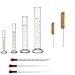 Thick Glass Graduated Measuring Cylinder Set 5ml 10ml 50ml 100ml Glass with Two Brushes primary