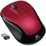 M325 Wireless Mouse, Right/Left, Red
