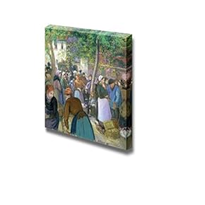 Poultry Market at Gisors by Camille Pissarro - Canvas Print Wall Art Famous Painting Reproduction - 12" x 12"