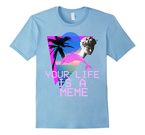 Mens vaporwave aesthetic your life is a meme tee medium…