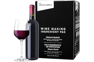 ABC CORK CO. ABC Cork Co Wine Making Kit | 6 Gallon Wine Kit | Premium Ingredients for DIY Wine Making, Makes 30 Bottles of Wine (Merlot, Medium-Bodied)
