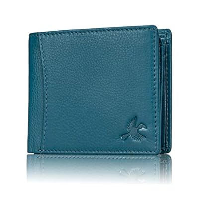 Hornbull Themes Aqua Blue Mens Leather Wallet Premium Quality Leather Wallet for Mens and