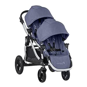 Baby Jogger City Select Double Stroller | Baby Stroller with 16 Ways to Ride, Included Second Seat | Quick Fold Stroller, Moonlight