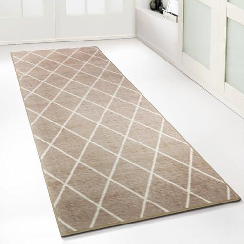 Floordirekt Teppichläufer mit Muster, Cosenza Beige, 80 x 400 cm