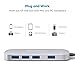USB Hub, HooToo Ultra Slim 4-Port USB 3.0 Data Hub (5Gbps Transfer Speed, Anodized Alloy, Compact, Lightweight, for Mac and Windows OS) (Silver)