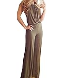 Elegant Lady Halter O Neck Ruched Casual Loose Playsuit Jumpsuit Romper Overall