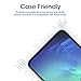 amFilm Glass Screen Protector for Galaxy S10e, Tempered Glass, Full Screen Adhesive, with Easy Installation Tray (Black)