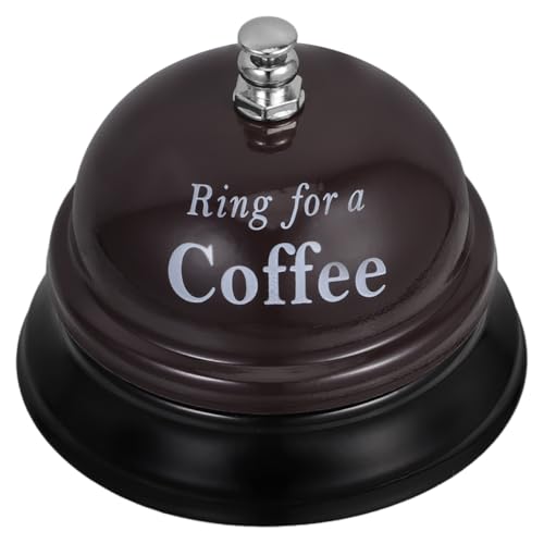 STOBOK Campanello da scrivania in lega di alluminio caffè