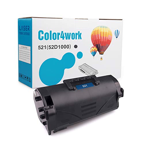 Color4workCompatible Toner Cartridge Replacement for 52D1000 521 Toner Cartridge Black 6,000 Pages 1-Pack for Ms811dn Ms811n Ms812de Ms812dn Ms810de Ms811dtn Printer