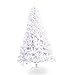 La fete 6 FT PVC Unlit Holiday Christmas Tree w/650 Branch Heads, Unlit White Pine Xmas Tree with Flodable Metal Stand for Indoor Decoration(White, 6 FT)