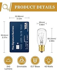 40 Watt Appliance Light Bulb, DORESshop 4Pack T8