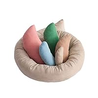 Newborn Photography Prop Posing Beans Bag Professional Baby Photo Posing Aid Pillow Photograph Shoot Set for 0-6 Months Baby, Pack of 6, Multicolor (1)