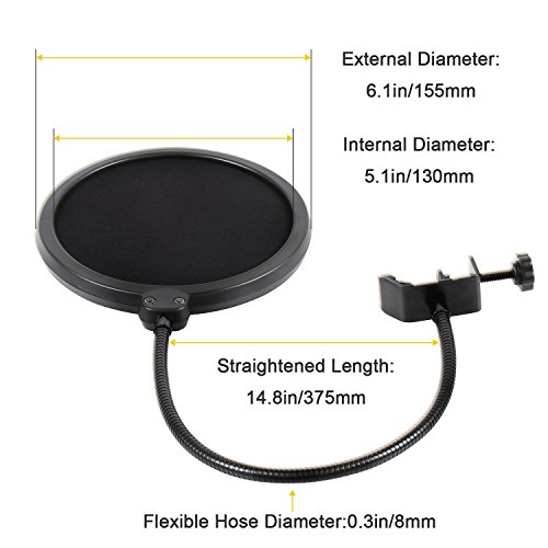 Earamble-Studio-Microphone-Pop-Filter-Round-Shape-Mic-Wind-Mask-Shield-Screen