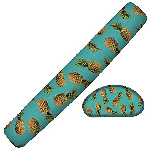 WIRESTER Keyboard Wrist Rest Pad with Mouse Wrist Rest for Home and Office - Paradise Pineapples - Thumbnail 4